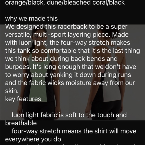 🍋Lululemon Cool Racerback tank top size 6 surf bonded black lime green - Picture 4 of 7